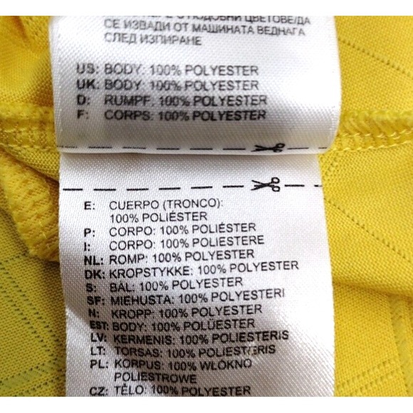 Adidas Golf Polo Shirt Men's XL Yellow ClimaCool Short Sleeve Performance - Picture 7 of 16